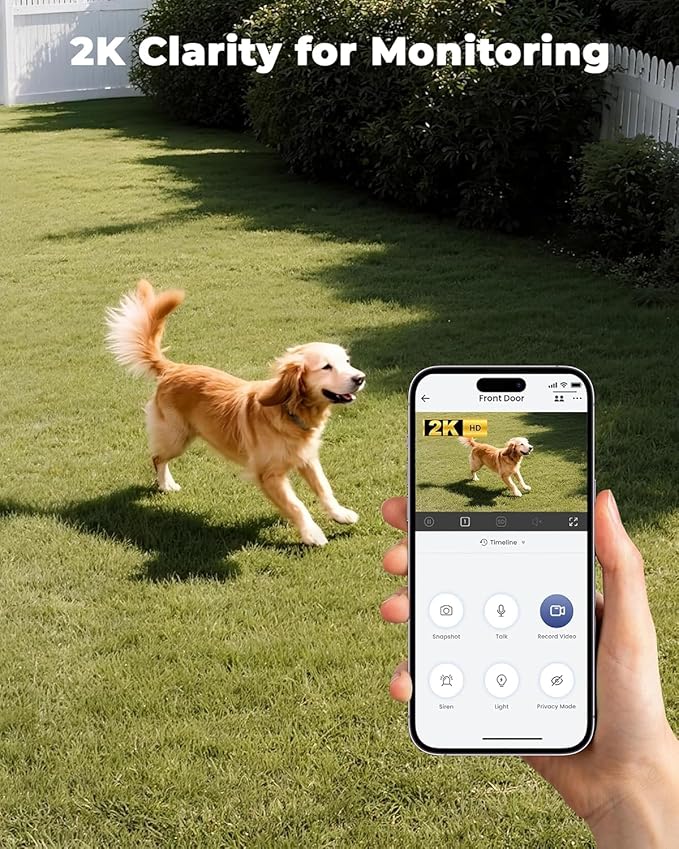 2K Light Bulb Camera, 5G/2.4G Wireless Outdoor Camera, Light Bulb Security Camera with AI Human Detection, Color Night Vision, Motion Alerts, 2-Way Audio, Works with Alexa, Easy Installation