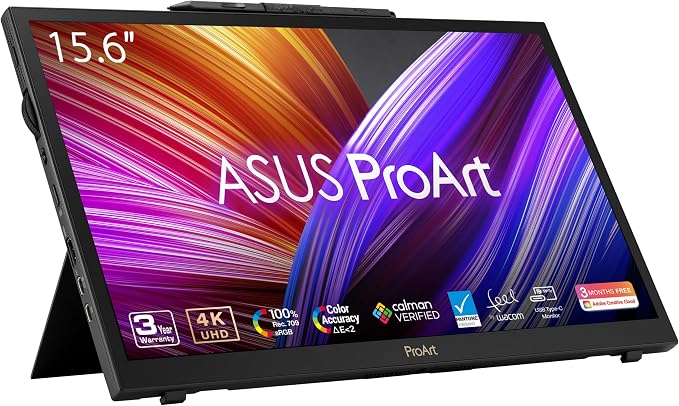 ASUS ProArt PA169CDV 15.6 Inch 4K USB-C WACOM Display Portable Monitor