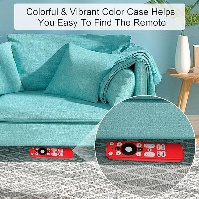 2PCS Cover for Onn Android TV Remote, Shockproof Anti-Dirty Silicone Case Compatible with Onn TV 4K UHD Stick TV Box 100024646 100026240 Remote an-ti Lost Anti-Slip Skin-Friendly