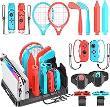 Switch Sports Accessories Kit with Storage Station - Compatible with Switch/OLED & Joy-con, Ideal for Family Sports Party Game Organization for Nintendo Switch Interactive Gaming Figures - Image 1