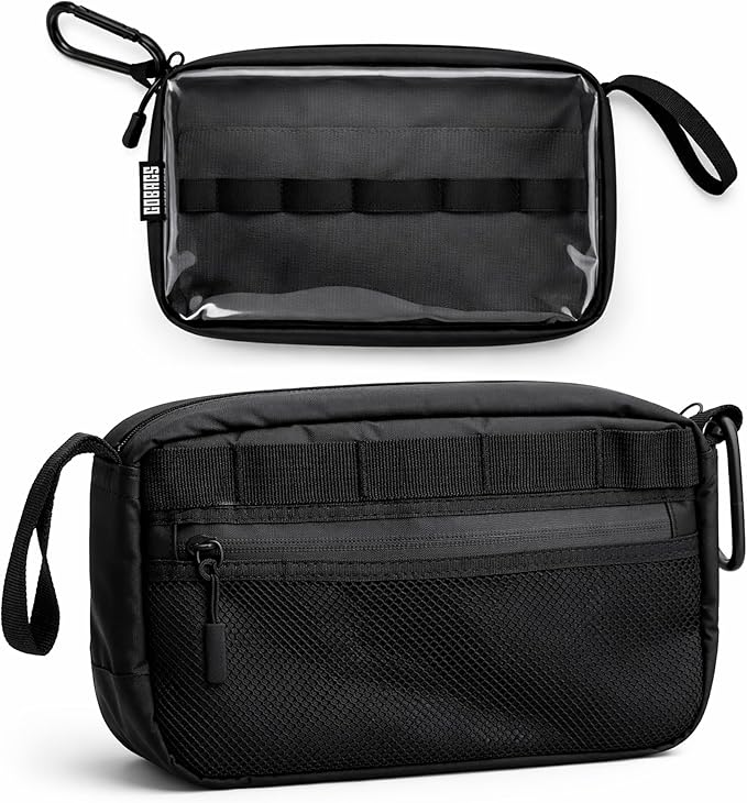 GOBAGS NEO Production Zipper Bags - Electronics & Camera Accessories Bag - Cable organizer, Gear Accessory Pouch, Travel Camera Essentials (Small, Black, 2 pack)