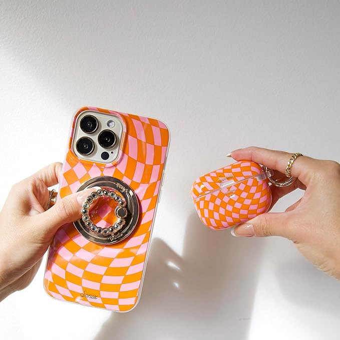 Sonix Case for iPhone 15 Pro | Compatible with MagSafe | 10ft Drop Tested | Checkered | Checkmate Pink