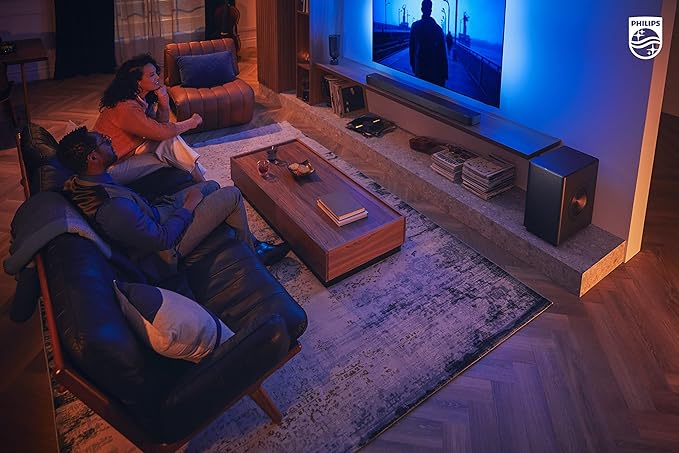 PHILIPS Fidelio FB1 7.1.2-Channel Surround Sound Soundbar with Integrated Dolby Atmos and Subwoofer + DTS Play-Fi, All-in-One, Premium Design and Materials