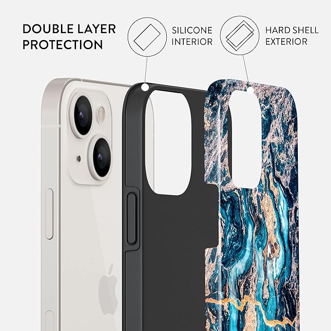 BURGA Phone Case for iPhone 13 - Cute, Trendy, Aesthetic, Pattern Phone Cover, Hard Shell Protection - fits Apple iPhone 13 Case for Women and Men