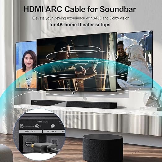 6 FT HDMI Cable 20-Pack, 4K HDMI to HDMI Cable 6FT Multi-pack,Shielded HDMI 2.0 Cords 6FT with 4K@60Hz,2k@165/144Hz,HDCP 2.2, HDR, ARC & CL3 Rated | for Laptop, Monitor, TV PS5, PS4, Xbox, Soundbar