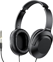 Philips Over Ear Wired Stereo Headphones for Podcasts, Studio Monitoring and Recording Headset for Computer, Keyboard and Guitar with 6.3 mm (1/4") Add On Adapter - Image 1