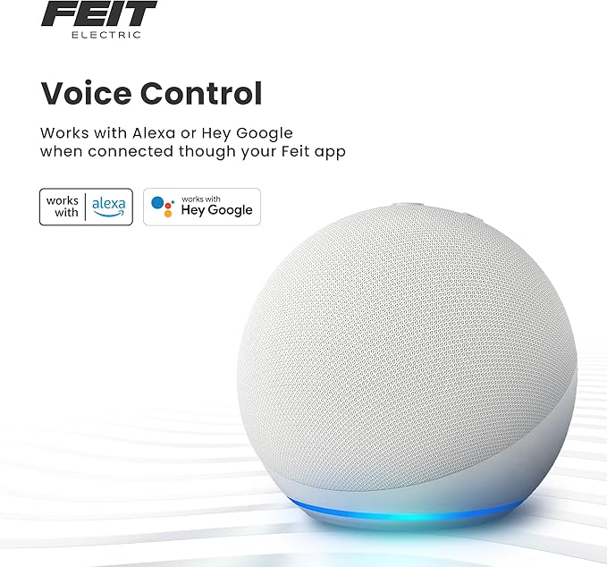 Feit Electric Smart Security Camera Bulb, 2K QHD Resolution, 2-Way Audio, Human Tracking, 350° Pan, Night Vision, Motion Alerts, E26 Base, Alexa/Google Assistant Compatible, CAM/PAN/WIFI/E26/2K