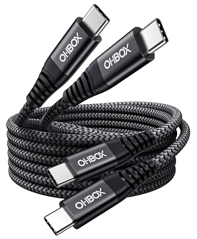 USB C to C Cable 60W [2Pack 6FT], USB Type C Fast Charging Cable for Car