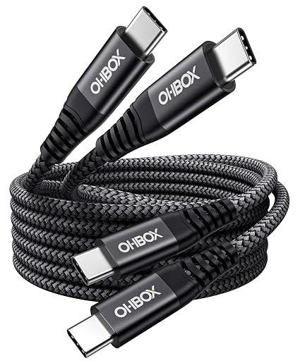 USB C to C Cable 60W [2Pack 6FT], USB Type C Fast Charging Cable for Car