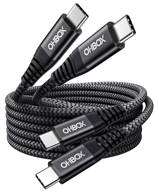 USB C to C Cable 60W [2Pack 6FT], USB Type C Fast Charging Cable for Car