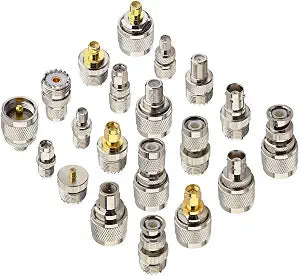 onelinkmore 20-Piece UHF Adapter Kit, PL-259/SO-239 to SMA, BNC and TNC