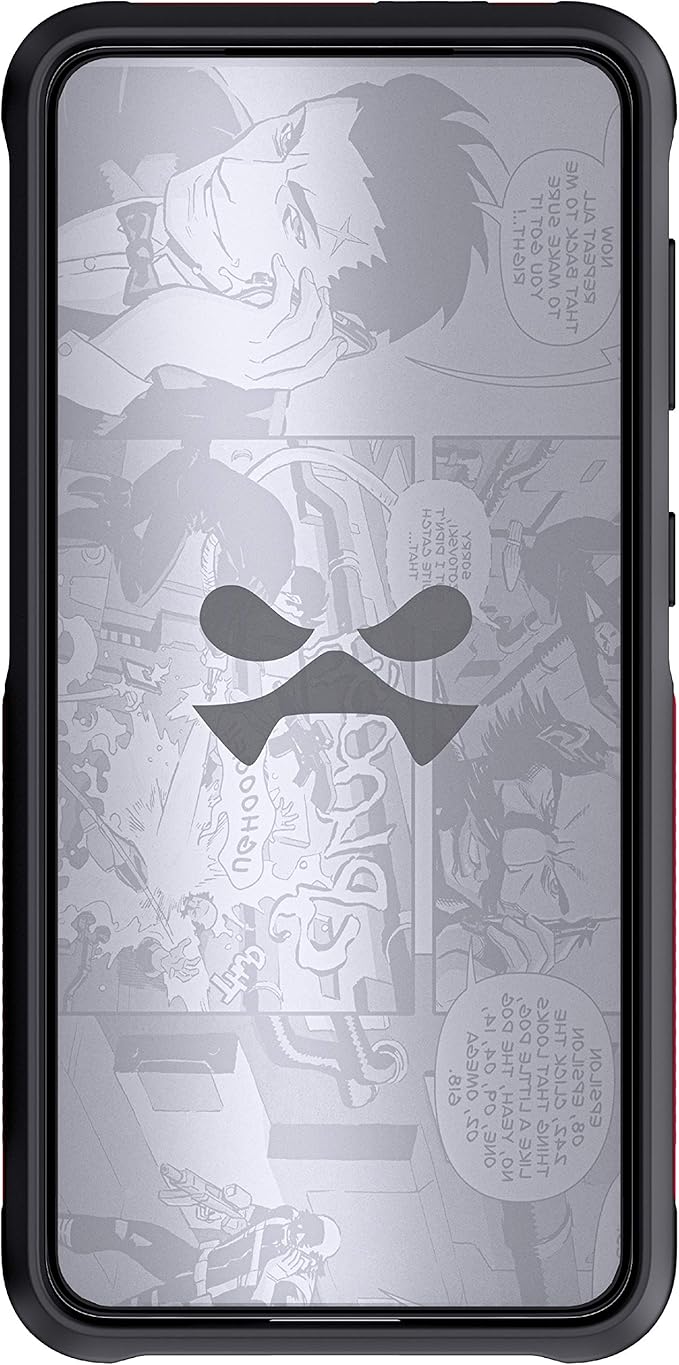 Ghostek ATOMIC slim S21 Case with Protective Aluminum Metal Bumper and Crystal Clear Back Design Heavy Duty Shock-Absorbent Protection Designed for 2021 Samsung Galaxy S 21 5G (6.2 Inch) (Phantom Red)