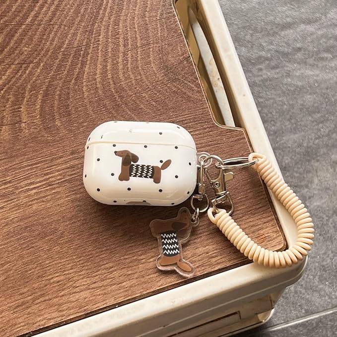 Headphones Case for Airpods Pro 3, Cute TPU Protective Cover Interesting Dachshund Pattern Styles Compatible with Airpods Pro 3rd Generation for Girls Women (A)
