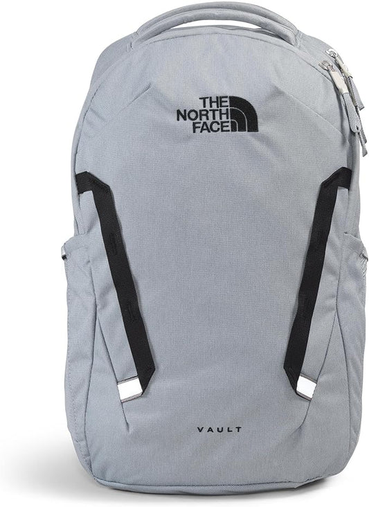 The North Face Vault Everyday Laptop Backpack - Commuter Travel Bag, Water-Repellent Finish, Spacious Compartment, Mid Grey Dark Heather/TNF Black-NPF, One Size