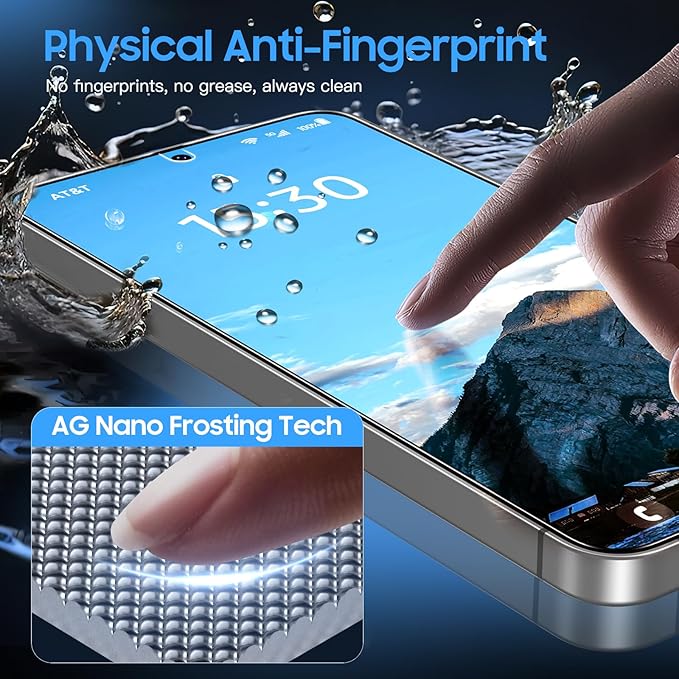 Uyiton UnBreak-Glass for Samsung Galaxy S25 Plus/S24 Plus Matte Screen Protector, [Ultrasonic Fingerprint Support][Anti- Glare][9H Tempered Glass] Scratch-Resistant Bubble-Free, 2 Pack