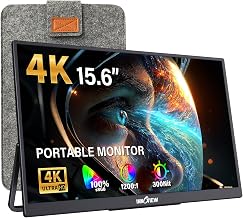 InnoView 15.6 inch Portable Monitor 4K UHD 3840x2160 | 100% sRGB HDR | External Monitor with 2 USB-C & HDMI Ports | Travel Second Monitor for Laptop Mac PC Xbox PS5 Switch (Includes Adapter) - Image 1