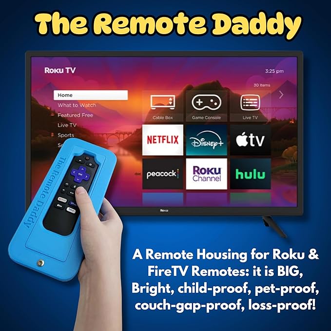Protective Hard Case | Dog Proof Remote Control case | Fits Most FireTV and Roku remotes (Green)