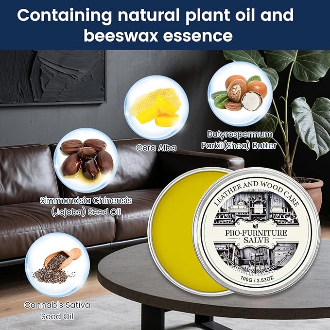 DIMOT Leather & Wood Repair Salve, Leather & Furniture Repair Salve, 2025 Upgrade Household Leather Upholstery Cleaners for Home