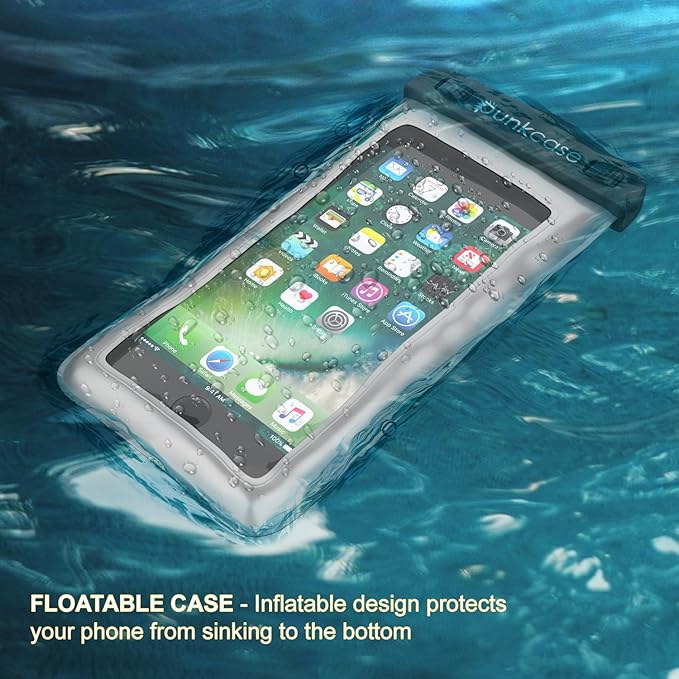 Waterproof Phone Pouch, PunkBag Universal Floating Dry Case Bag for Most Cell Phones incl. iPhone 8 Plus & Samsung Galaxy S9 | Perfect for Keeping Your Cellphone & Valuables Dry and Safe