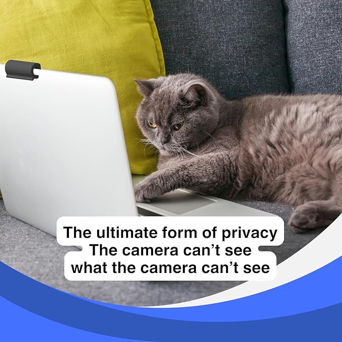 Webcam Cover Slide for Laptop Camera Privacy, Flexible Webcam Cover for MacBook, iPad and PC, Easy Install No Adhesive, No Residue, Made in the USA, 6 Pack