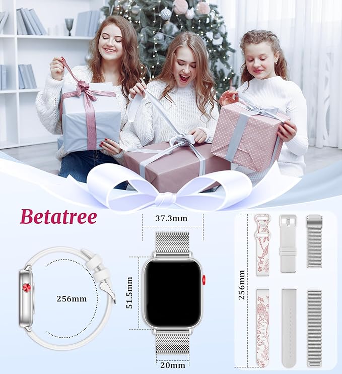 1.83" HD Smart Watches for Women, Fitness Tracker with Answer/Make Calls, Smartwatch and Activity with Heart Rate/Sleep/Monitor, Pedometer,100+ Sport Modes for Android iPhone, Silver