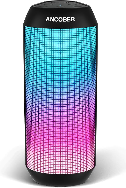 Bluetooth Speaker, 20W HD Stereo Loud Sound, Portable Wireless, RGB Light, 36H Playtime, TWS Surround Pairing, IPX4 Waterproof, BT5.3, Built-in Mic, for Outdoor, Home, Party, Camping, Electronic Gifts