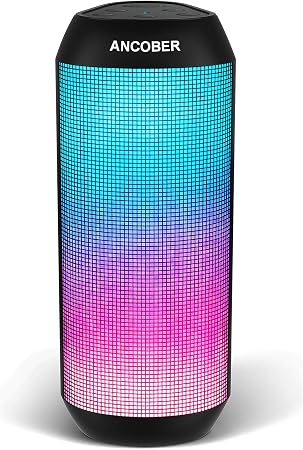 Bluetooth Speaker, 20W HD Stereo Loud Sound, Portable Wireless, RGB Light, 36H Playtime, TWS Surround Pairing, IPX4 Waterproof, BT5.3, Built-in Mic, for Outdoor, Home, Party, Camping, Electronic Gifts
