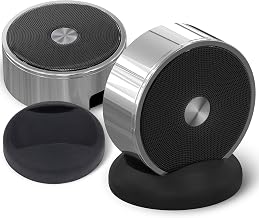 Bluetooth Speaker Set: Wireless Stereo Dual Pairing Portable Twin TWS System With Big Rich Bass Hi-Fi Multi-Room Indoor Outdoor Use Home Deck Pool Work Travel Party Camping Gift Decor Idea (Chrome) - Image 1