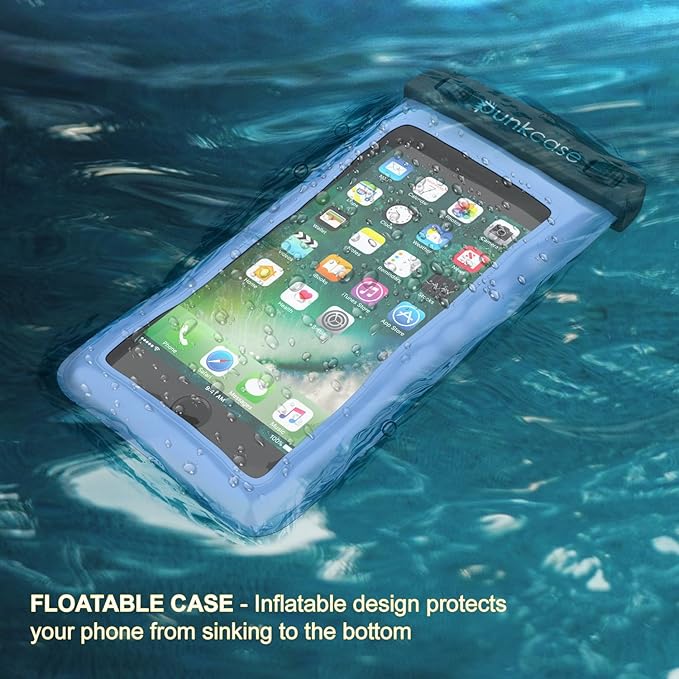 Waterproof Phone Pouch, PunkBag Universal Floating Dry Case Bag for Most Cell Phones incl. iPhone 8 Plus & Samsung Galaxy S9 | Perfect for Keeping Your Cellphone & Valuables Dry and Safe