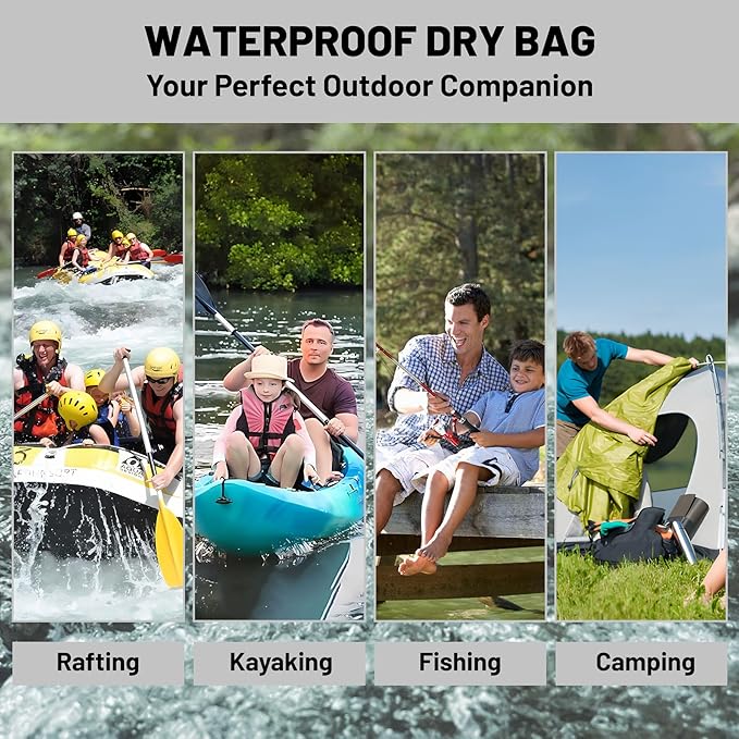 Waterproof Dry Bag,Roll Top Sea Turtle Coral Starfish Small Waterproof Backpack 5L/10L/20L Floating Lightweight Bags for Kayaking, Boating, Fishing, Swimming Camping with Waterproof Phone Case