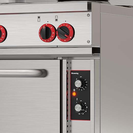 KoolMore 36 in. Commercial Electric Range with 6 Burners and 1 Standard Electric Oven in Stainless Steel - 208V 3-Phase, CSA Listed (KM-CR36-E)
