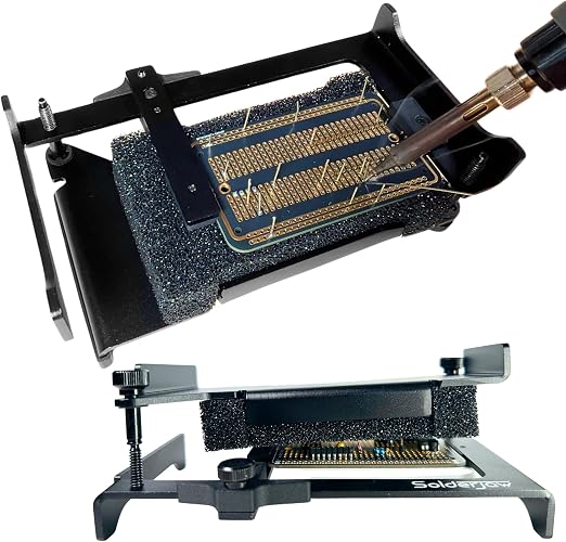 SolderJaw Helping Hands Soldering Clamp Conforming Soldering Clamps CSJ-1 | PCB Holder & Holds All Components At Once | Not Just A Third Hand Tool/Circuit Board Holder, Solder All Components At Once