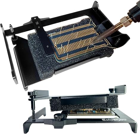 SolderJaw Helping Hands Soldering Clamp Conforming Soldering Clamps CSJ-1 | PCB Holder & Holds All Components At Once | Not Just A Third Hand Tool/Circuit Board Holder, Solder All Components At Once