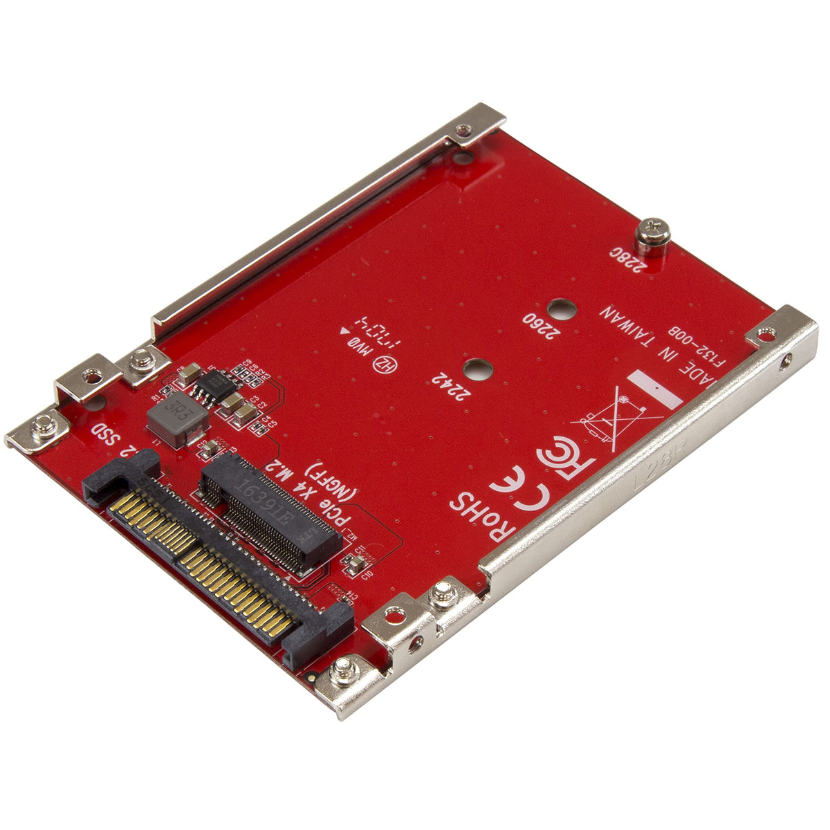 StarTech M.2 PCIe NVMe to U.2 SFF-8639 Adapter, 2.5in, TAA (U2M2E125)