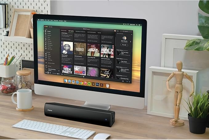 Creative Stage Air V2 2.0 Portable Bluetooth Sound Bar Speaker - 10 W RMS - Black (Renewed)
