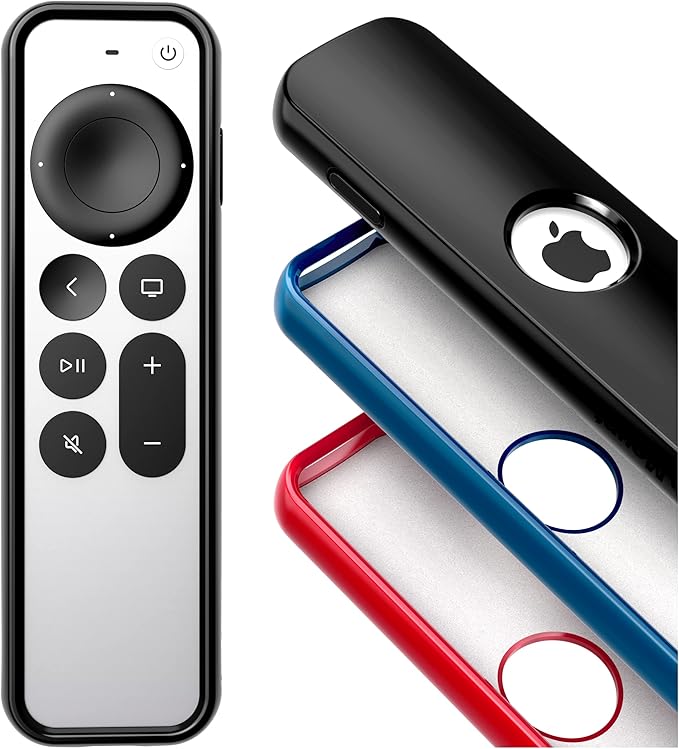 Case for Apple TV Remotes – Premium Drop Protection and Comfortable to Hold – Designed in USA (Premium Black with Soft Microfiber Lining)