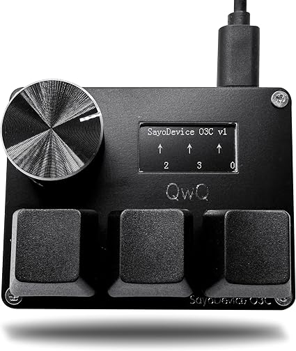 BTXETUEL SayoDevice O3C OSU Keyboard Rapid Trigger Hall Switches Magnetic Linear Switches Keyboard with Knob and Screen,Copy Paste,Shotcut,Macro Hotswap Mini Keypad.…
