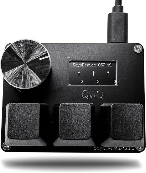 BTXETUEL SayoDevice O3C OSU Keyboard Rapid Trigger Hall Switches Magnetic Linear Switches Keyboard with Knob and Screen,Copy Paste,Shotcut,Macro Hotswap Mini Keypad.…