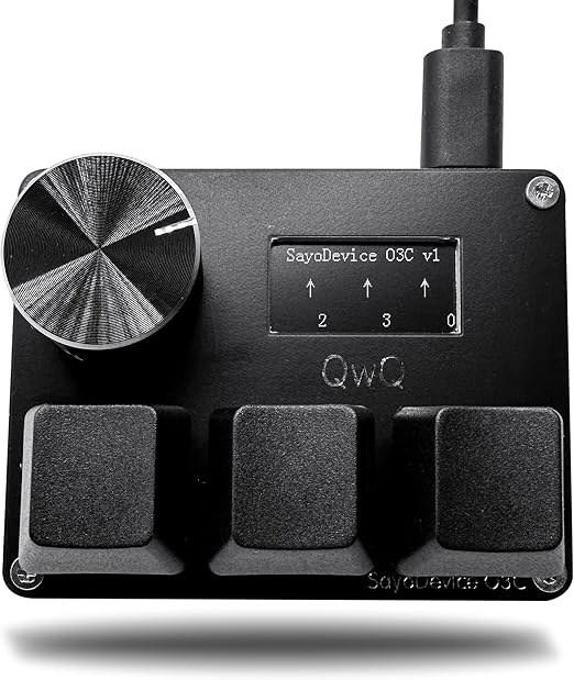 BTXETUEL SayoDevice O3C OSU Keyboard Rapid Trigger Hall Switches Magnetic Linear Switches Keyboard with Knob and Screen,Copy Paste,Shotcut,Macro Hotswap Mini Keypad.…
