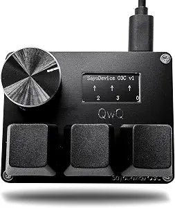 BTXETUEL SayoDevice O3C OSU Keyboard Rapid Trigger Hall Switches Magnetic Linear Switches Keyboard with Knob and Screen,Copy Paste,Shotcut,Macro Hotswap Mini Keypad.…
