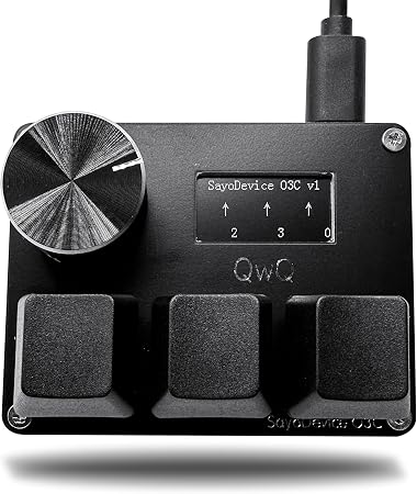 BTXETUEL SayoDevice O3C OSU Keyboard Rapid Trigger Hall Switches Magnetic Linear Switches Keyboard with Knob and Screen,Copy Paste,Shotcut,Macro Hotswap Mini Keypad.…