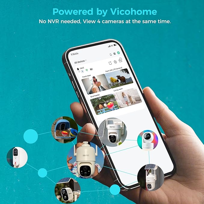 Vicohome 2K Indoor Camera, 5GHz Wi-Fi, Plug-in, AI Tracking, Home Security, Pet/Baby Monitor, 360° View Pan/Tilt, Two Way Audio, Night Vision, Easy to Setup, Audible Alarm, 180 Days Exchange Policy