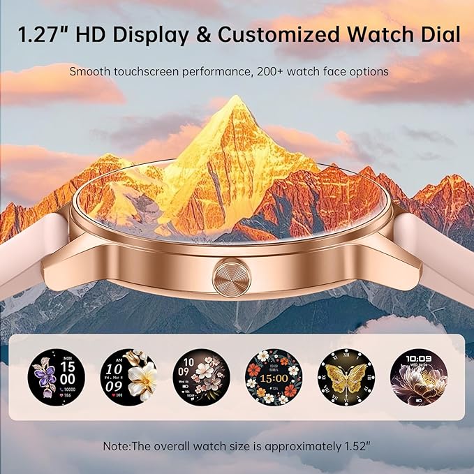Smart Watch for Women, 1.27" HD Screen Fitness Tracker, Make/Answer Calls, 2026 Portable Smartwatches, 130+ Sport Modes with Heart Rate/Sleep Monitor, IP68 Waterproof, Fitness Watch for iOS Android