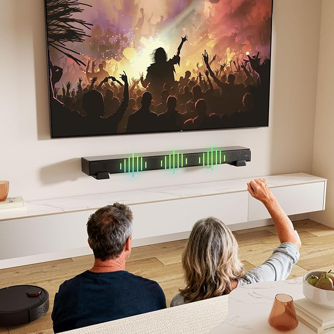ELETIUO Soundbar Wall Mount Bracket,Depth Adjustable 3.8-6.5 inch,Universal Sound Bar Mount Under TV for Samsung, Sony, LG, Vizio, Bose, JBL, Sonos, Holds up to 50 lbs,Black