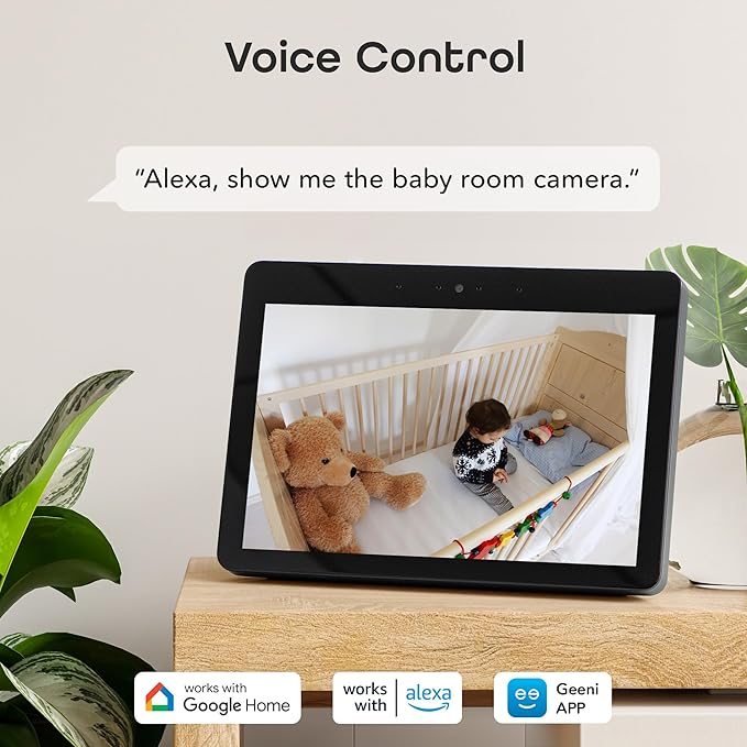 Geeni Look 1080p Indoor Security Camera – 2-Pack Full HD WiFi Indoor Camera with 2-Way Audio, Motion Detection, & Night Vision – Support for Alexa & Google Assistant
