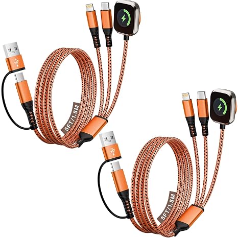 Multi Travel Charger Cord for iWatch, Travel Chargers for Multiple Devices