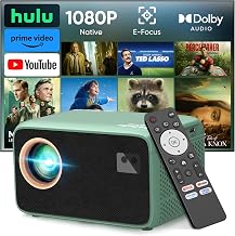 TMY 4K Projector with WiFi Bluetooth, Compatible with Netflix/Prime Video/YouTube, Outdoor Portable Home Theater Movie Projector, Smart Projector for Indoor Outdoor Movies, Gaming and Camping (Green) - Image 1