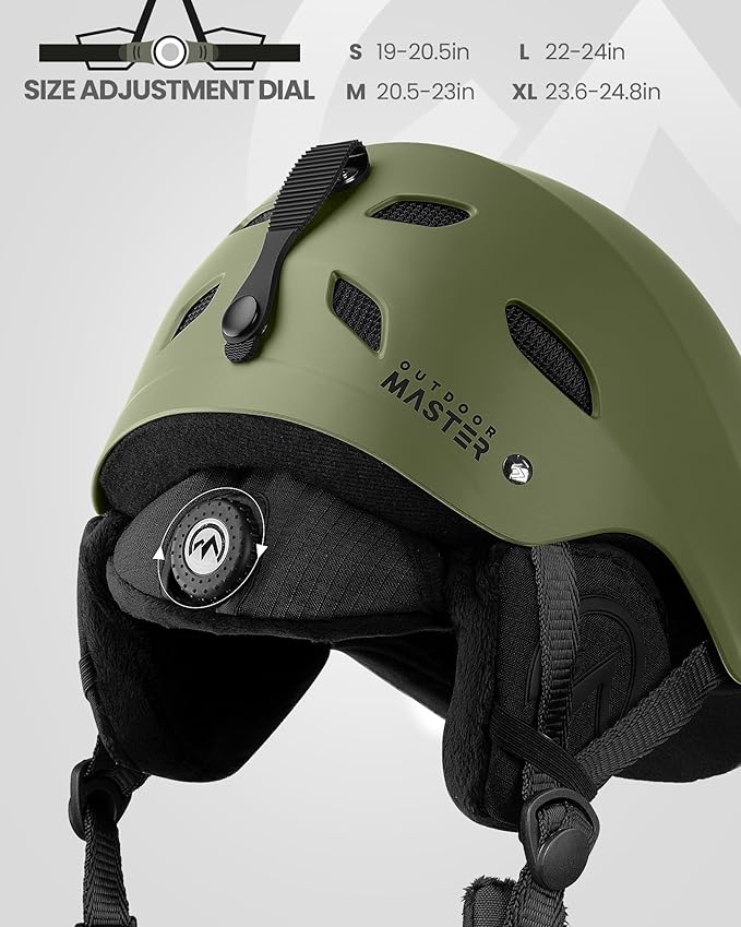 OutdoorMaster Kelvin Ski & Snowboard Helmet Set with Goggles for Men, Women & Youth