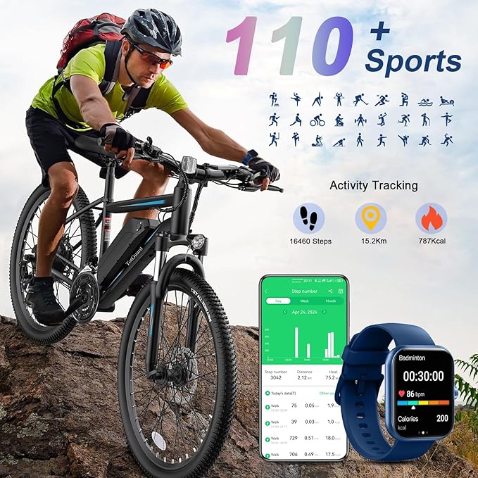 Smart Watch (Answer/Make Call), 1.96" HD Smartwatch for Women, 2025 Fitness Watch with 112+ Sport Mode/Pedometer/Calories/Sleep/Heart Rate Monitor, IP68 Waterproof Fitness Tracker for Android iOS
