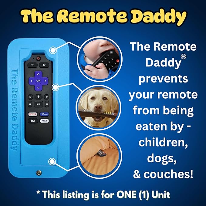 Protective Hard Case | Dog Proof Remote Control case | Fits Most FireTV and Roku remotes (Green)